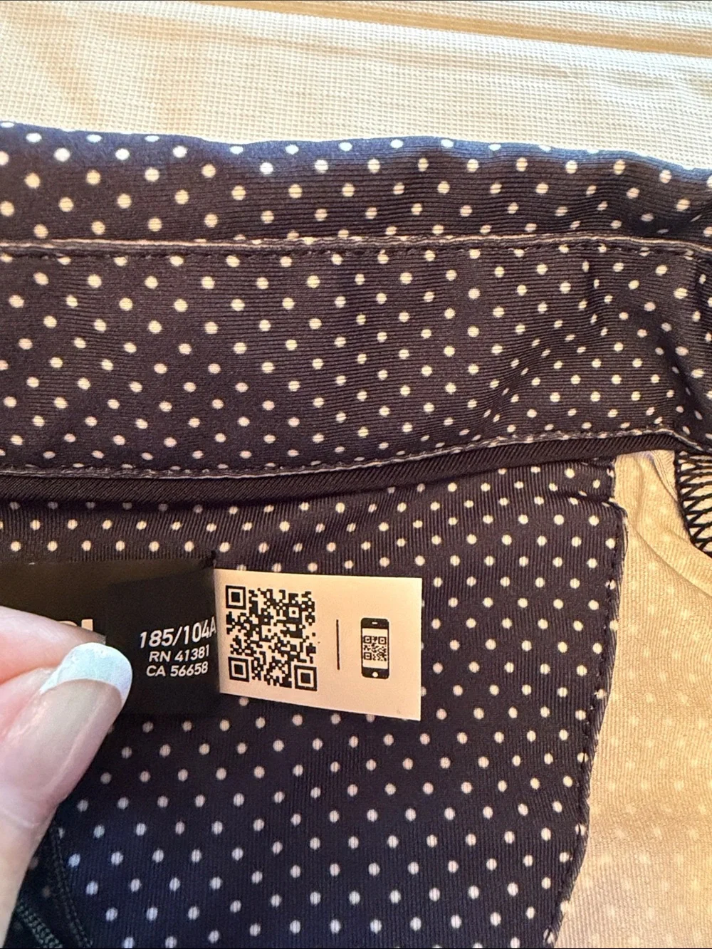 Ralph Lauren Navy Polo with Tiny White Dots